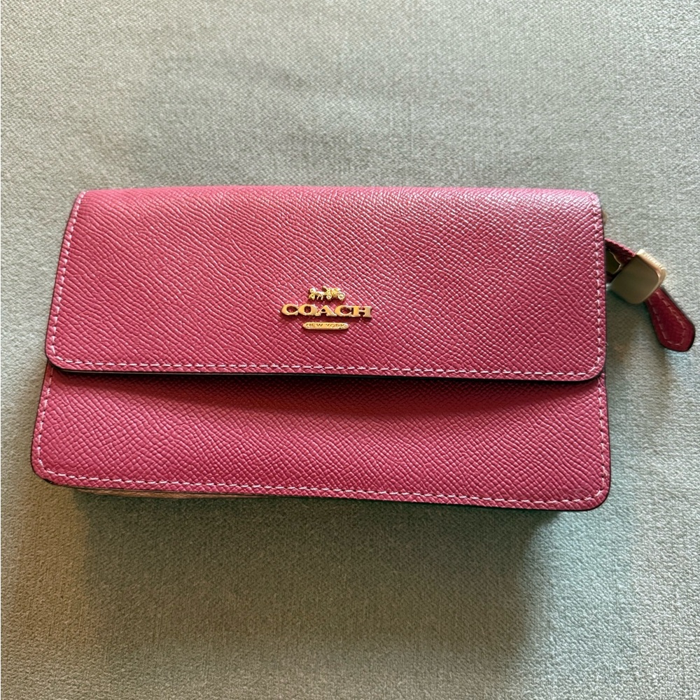 Coach Fuchsia Leather Clutch